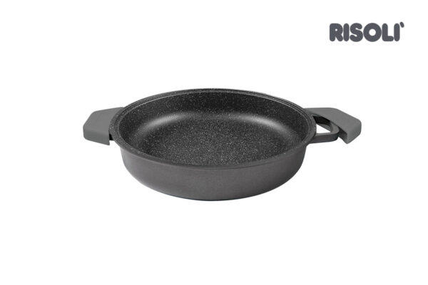 Risolì - Tegame Granito Gran Gourmet e coprimanici in Silicone Estraibili - 32 CM