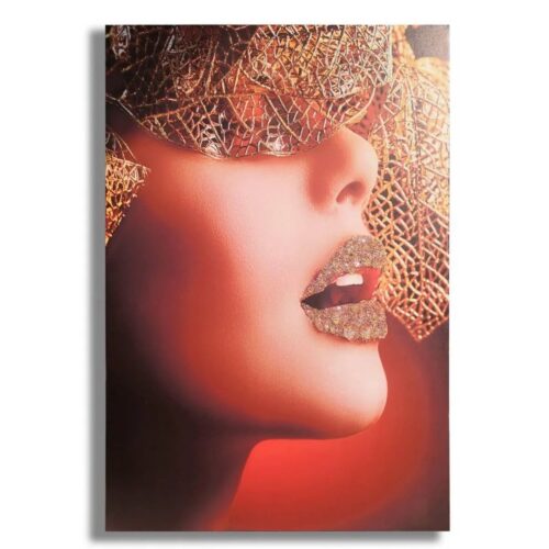Mauro Ferretti - Stampa Su Tela Lady Face W Leaf