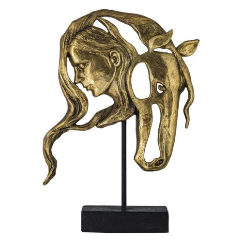 Villa Altachiara - Scultura donna con cavallo Opium oro