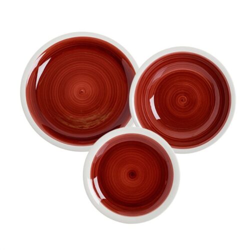Evviva - Jaipur servizio piatti tavolo 36PZ - Rosso