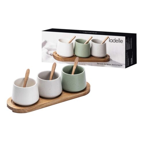 Set assortito di cucchiai, ciotola e vassoio Elements - Ladelle
