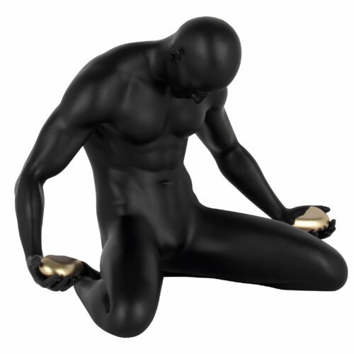 Ambienti Glamour - Scultura Cuore Oro/Nero Opaco