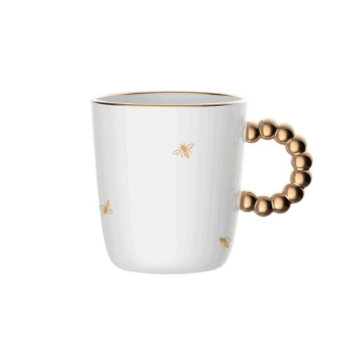 Bialetti - Tazza Mug Perle Oro delle Api in Porcellana 90 ML