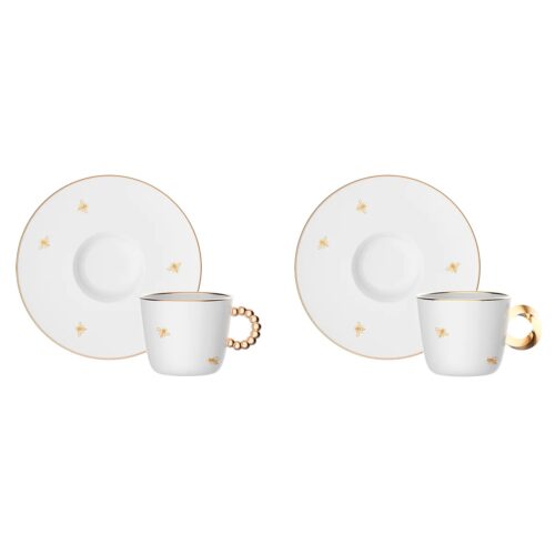 Bialetti - Set 2 Tazze Cappuccio Oro delle Api 330 ML