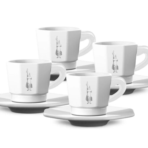 Bialetti - Set da 4 tazzine ottagonali - White