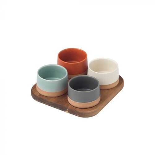 Evviva - Set 4 Ciotoline con Vassoio