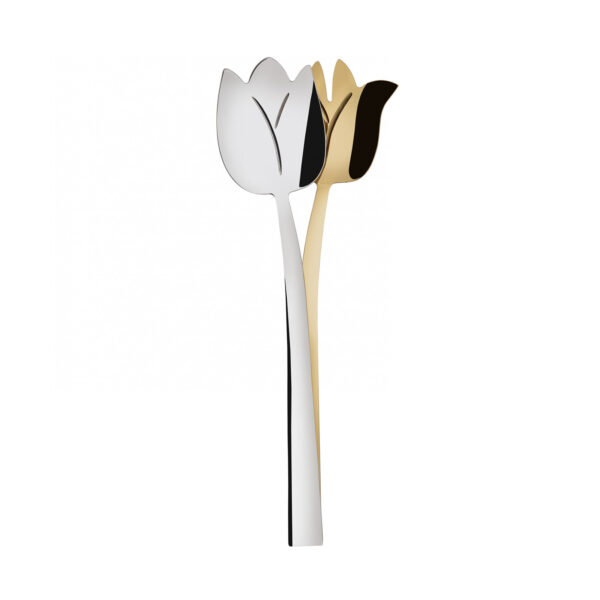 Bugatti - Coppia Insalatiera Tulipano Inox e Gold