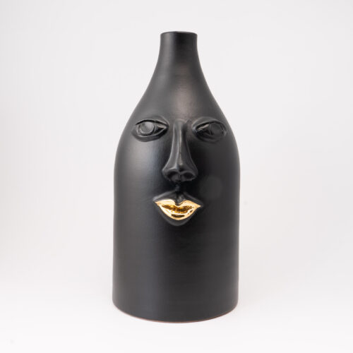 Verus - Vaso Monofiore Nero Satinato
