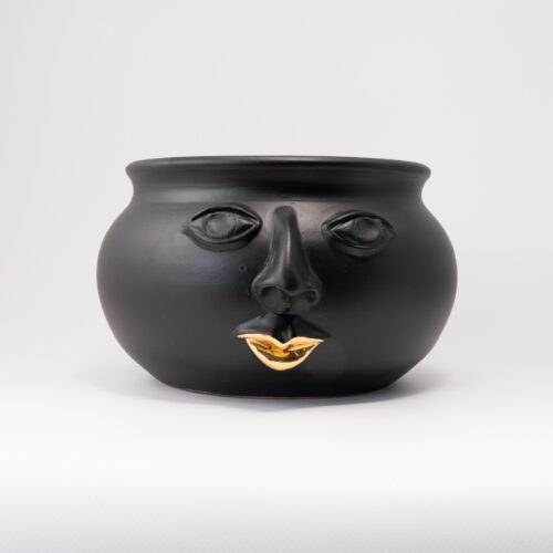 Verus - Vaso Ciotola nero satinato