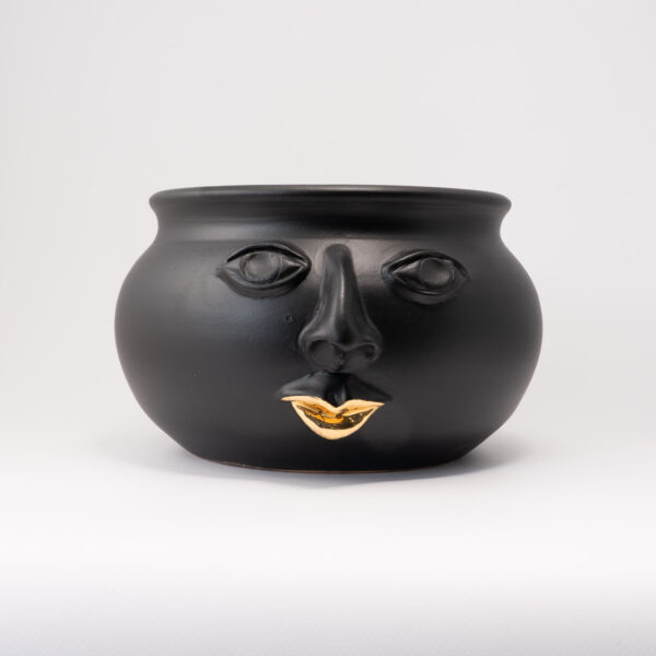 Verus - Vaso Ciotola nero satinato
