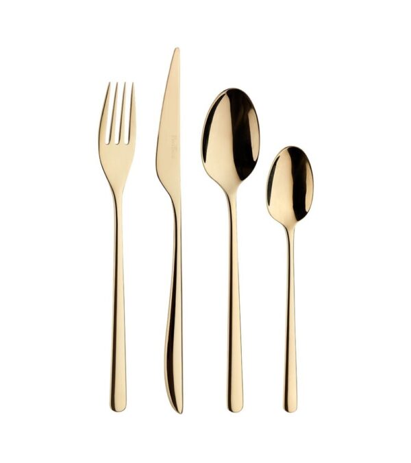 Pintinox - Florence Sunshine posate in acciaio con finitura Gold