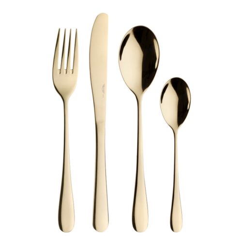 Pintinox - Princess Sun Posate da tavola in acciaio finitura gold set 24 pz