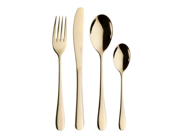 Pintinox - Princess Sun Posate da tavola in acciaio finitura gold set 24 pz