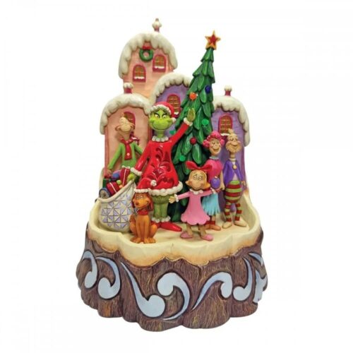 Jim Shore - Tronco Grinch con personaggi