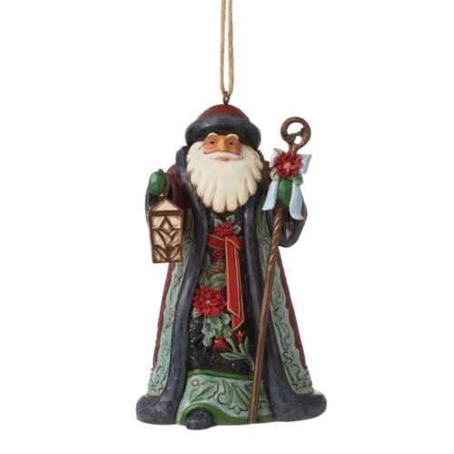 Jim Shore - Ornamento Babbo Natale con Bastone