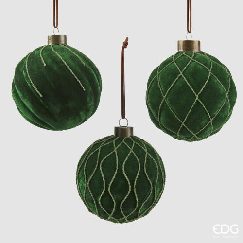 EDG - Addobbo palla Velvet 3 assortiti D.10cm