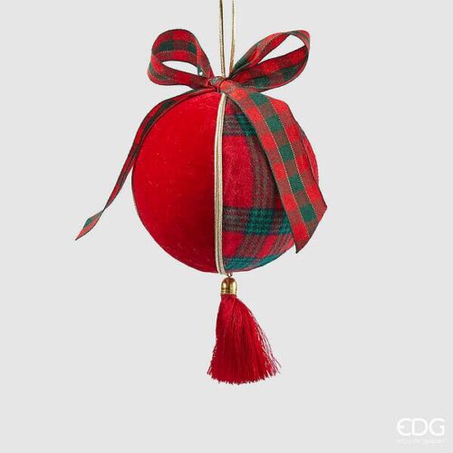 EDG - Addobbo palla tartan D.10cm