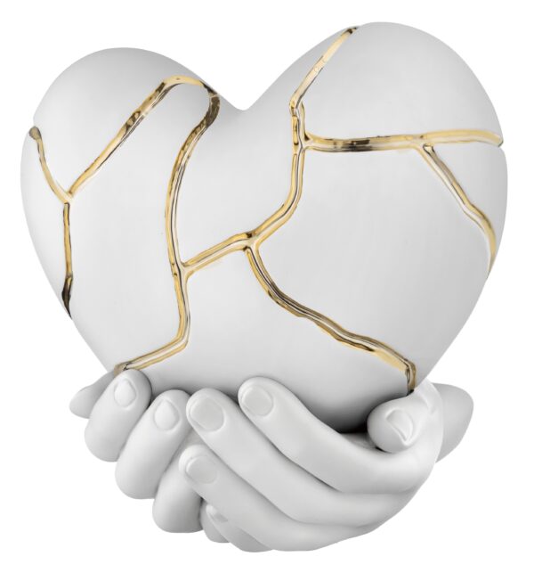 Bongelli - Scultura Mani su Cuore Crepato