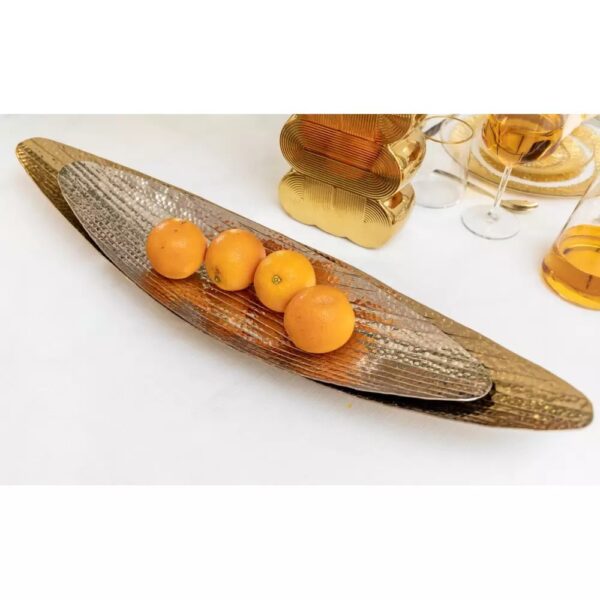 Aulica - Vassoio per Frutta in alluminio oro e argento / Set da 2 - immagine 2