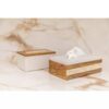 Aulica - Porta fazzoletti in legno con coperchio bianco - immagine 2