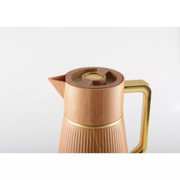 Aulica - Caraffa Termica in legno con Manico Oro 1L - immagine 2