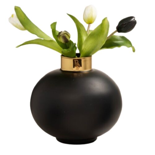 Buba Design - Vaso Nero Opaco e Oro