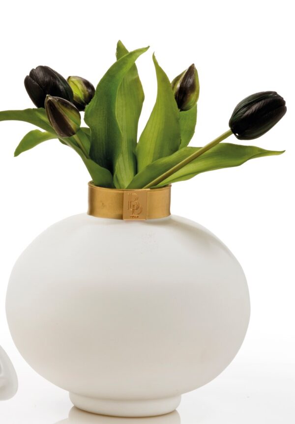 Buba Design - Vaso Bianco Opaco e Oro