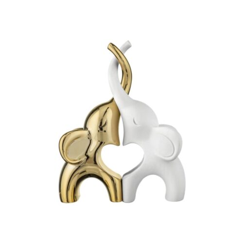 Bongelli - Coppia Elefantini Oro e Bianco