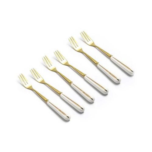 Madrhelen - Set 6 Forchettine per Dolce Gold