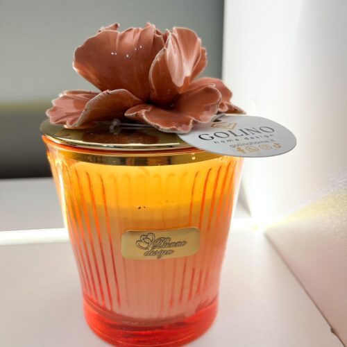 Pienne Design - Candela a Bicchiere con Fiore