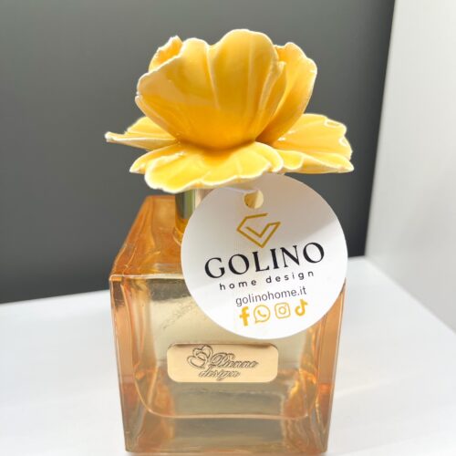 Pienne Design - Profumatore Cubo Piccolo Ambra con Fiore