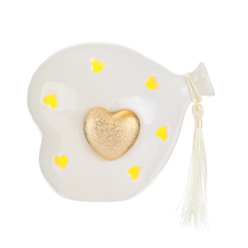 Le Stelle - Cuore Ballon Porcellana led oro