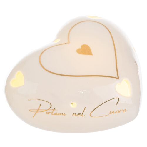 Le Stelle - Cuore Porcellana led Bianco