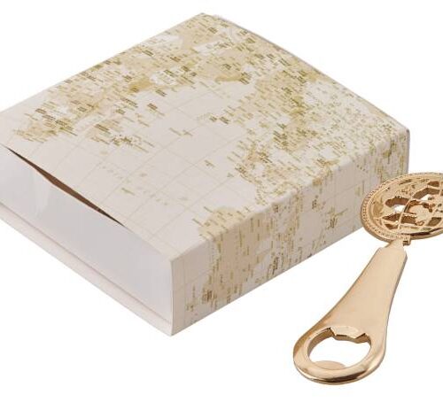 Special Gift - Scatola degustazione portaconfetti mappamondo con apribottiglia