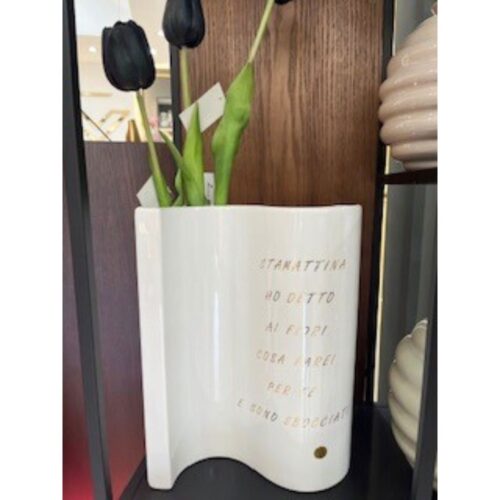 Ceramiche Viva - Vaso Wave con Frase