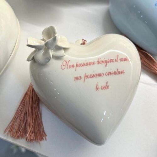 Cherry and Peach - Cuore in Porcellana di Capodimonte