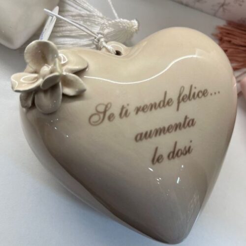 Cherry and Peach - Cuore in Porcellana di Capodimonte