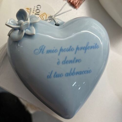 Cherry and Peach - Cuore in Porcellana di Capodimonte