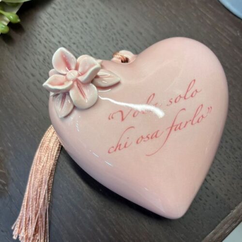 Cherry and Peach - Cuore in Porcellana di Capodimonte