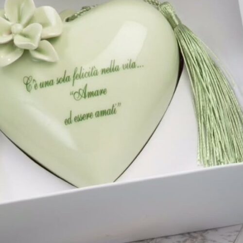 Cherry and Peach - Cuore in Porcellana di Capodimonte