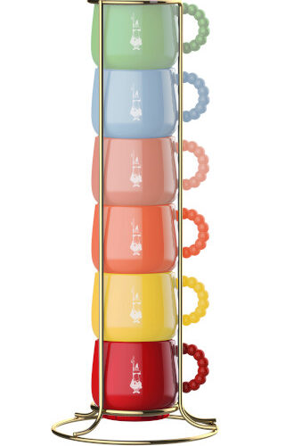 Bialetti - Set 6 tazzine impilabili multicolor