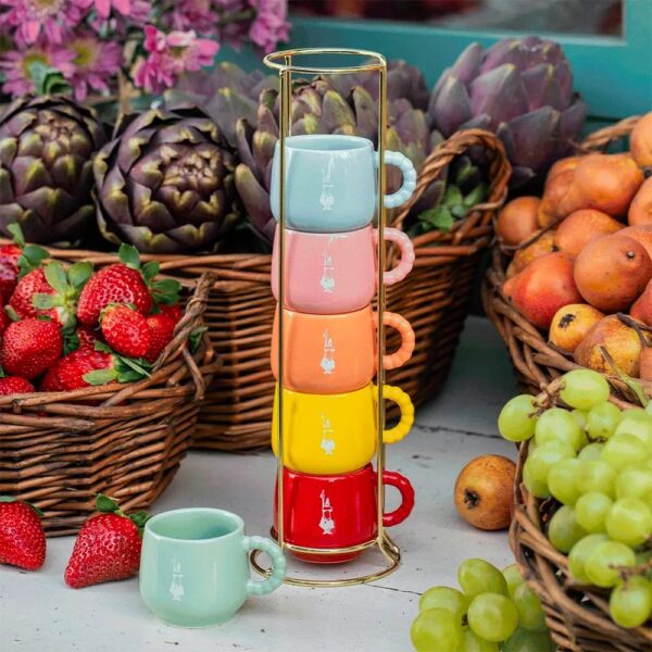 Bialetti - Set 6 tazzine impilabili multicolor - immagine 2